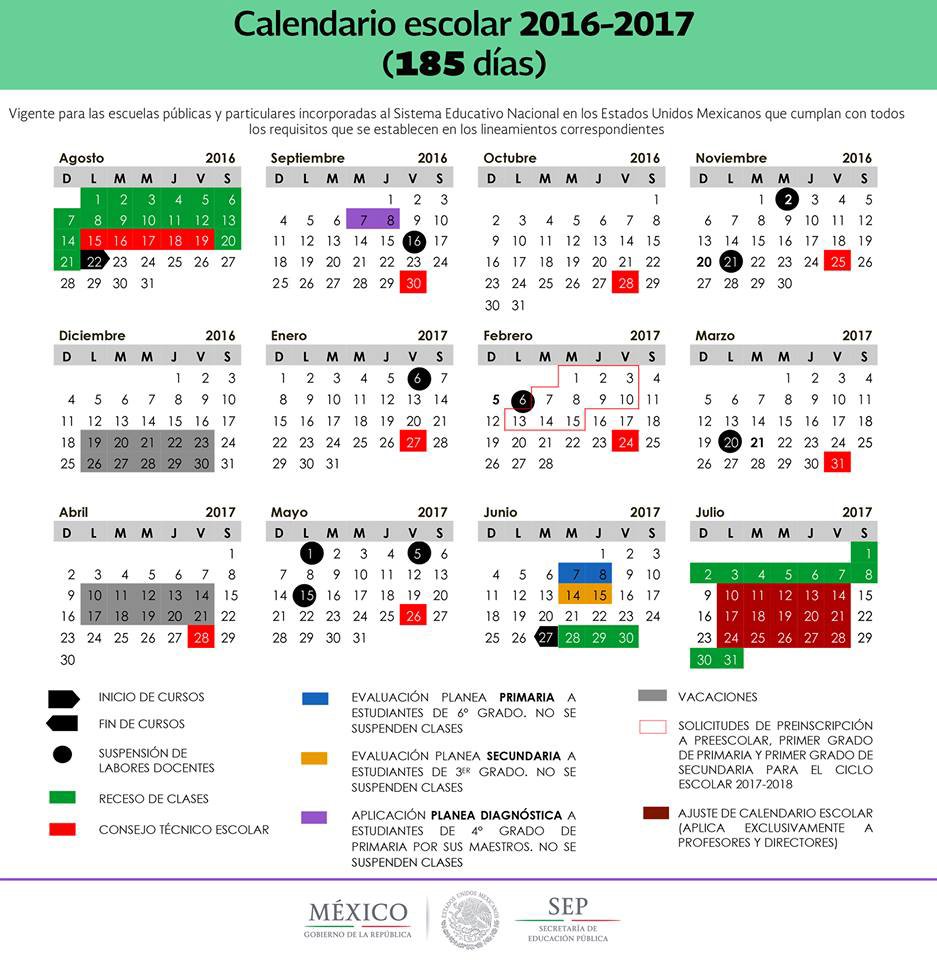 vacaciones escolar- 185 dias