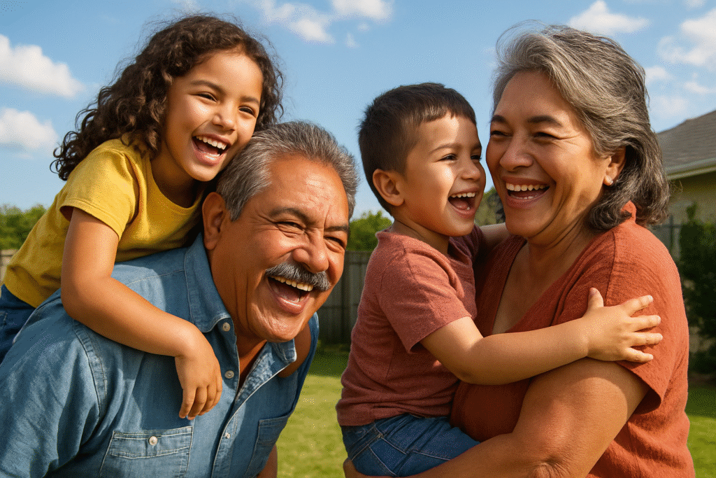 abuelos con nietos en méxico
