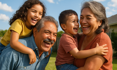 abuelos con nietos en méxico